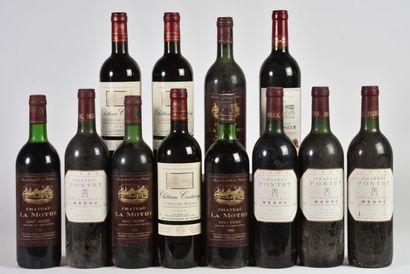  4 B CHÂTEAU PONTET (T.L.B.+; 3 e.l.s; 1 e.t.h.) Médoc 1988 
3 B CHÂTEAU CASTAING...