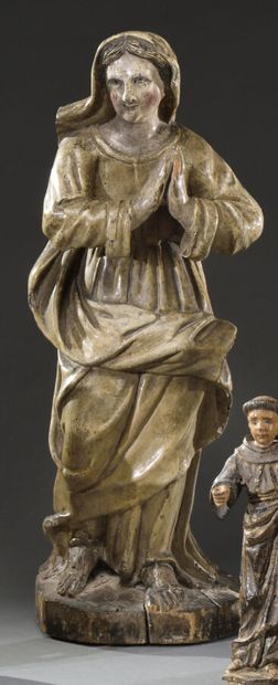 Sainte Femme, bois sculpté et polychromé...