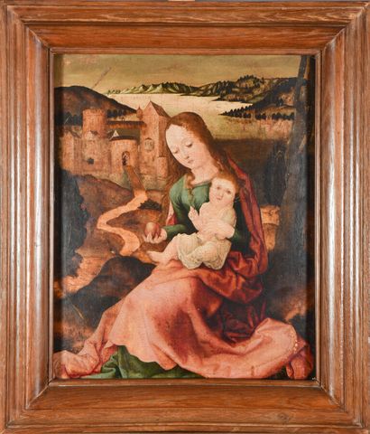 null ANCIENS PAYS - BAS Première Moitié du XVIe siècle 

Vierge à l'Enfant dans un...