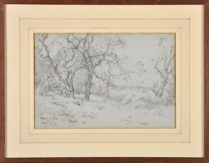null Jean Aimé SAINT-CYR GIRIER (1837-1911/12).

The trees.

Charcoal on grey paper.

Red...