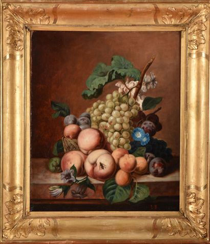 null L. B. , école du XIXème siècle.

Nature morte aux fruits.

Signé des initiales...