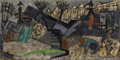 null Jacques CHAPIRO (1897 - 1972)

School of Paris

Composition. 1958

Oil on cardboard....