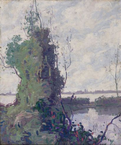 Eugène BROUILLARD (1870-1950). 
Sur la rive...