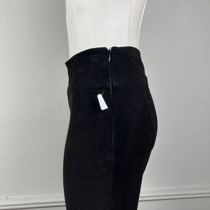 null IRO. Black nubuck lambskin long johns. Size 36.