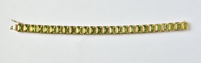Bracelet ligne en or jaune 18K (750/oo),...