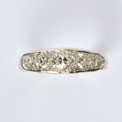 18K (750/oo) white gold and platinum (850/oo)...