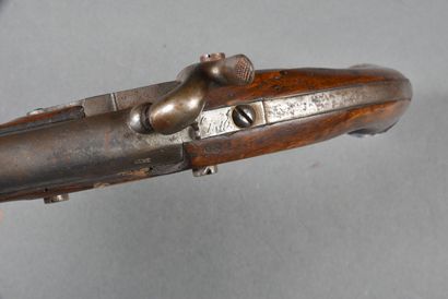 null Pistol 1816/1822 " MANF. ROY. DE CHARLEVILLE" stamped letter "D spangled" (as...