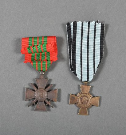 null France. Croix de Guerre 1939 et Croix du Combattant 1939/1940, fabrications...