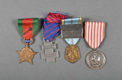 null France. Médailles de la France Libre, du CEF d'ITALIE, de la 1°Armée, commémorative...