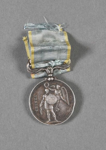 null FRANCE. ENGLAND, medal of CRIMEE 1854/1855, clasp SEBASTOPOL, silver, bad condition,...