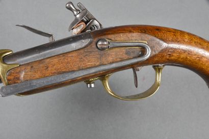 null Pistolet de Bord de Marine 1779 du 2°type, lock without marking, barrel (18,8cm)...