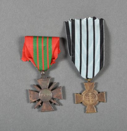 null France. Croix de Guerre 1939 et Croix du Combattant 1939/1940, fabrications...