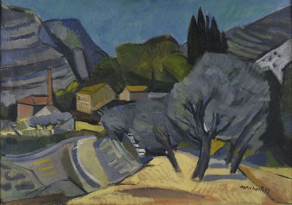 Antoine CHARTRES (1903-1968). 
Paysage provençal....