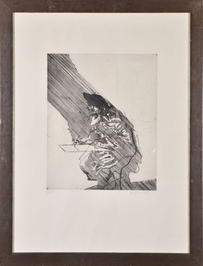  Claude WEISBUCH (1927-2014). 
Rembrandt. 
Eau forte sur papier. 
Signé en bas à...