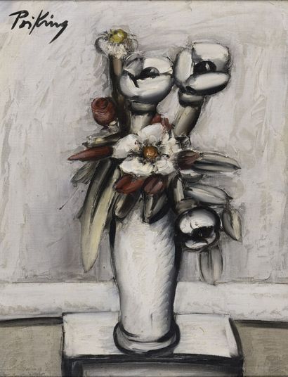 null Franz PRIKING (1929-1979).

Bouquet blanc.

Huile sur toile.

Signé en haut...