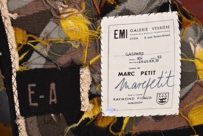  Tapisserie modèle Gaspard de Marc Petit tissée à l'atelier Raymond Picaut à Aubusson....
