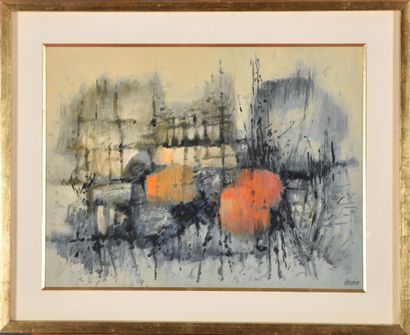 Robert PERNIN (1895-1975). 
Composition abstraite...