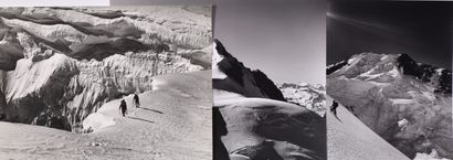  Pierre TAIRRAZ (1933-2000). 
Un ensemble comprenant trois photographies : 
-La cordée....