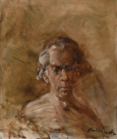 Claude WEISBUCH (1927-2014). 
Autoportrait....