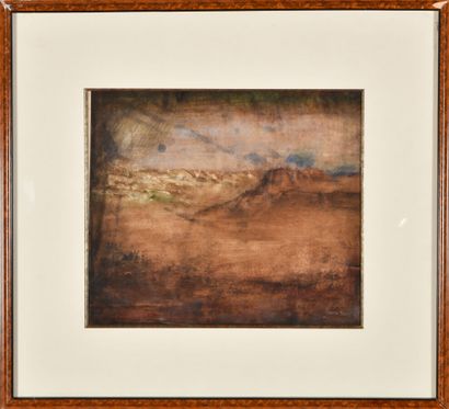 null Philippe TARDY (Né en 1961).

Paysage, 1990.

Technique mixte sur papier.

Signé...