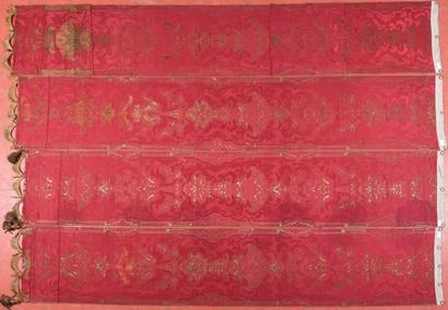 null Set of four panels of hanging in brocade, Italy, mid-nineteenth century, lampas...