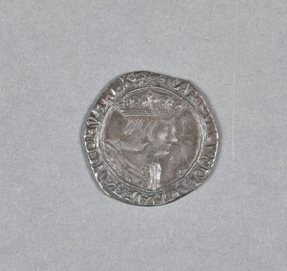 null FRANCE. FRANCOIS I ER (1515-1547) : 1/2 teston frappé à lyon 12 eme type (bel...