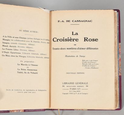 null CASSAGNAC P. A. de. THE PINK CROSS or thirty - two different ways of loving....