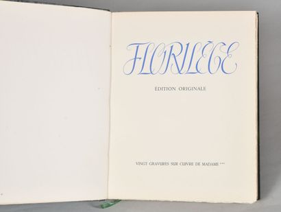 null ANONYMOUS [AMANDINE DORÉ]. FLORILÈGE. s. l., s. n., n. d. (ca. 1960). One volume,...