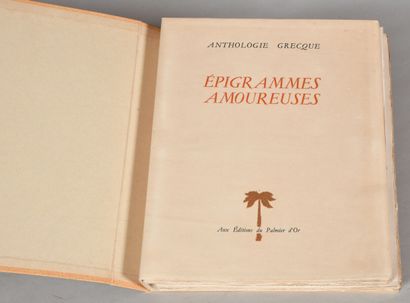 null ANIEL Jean - Philippe. GREEK ANTHOLOGY - LOVE EPIGRAMS. TOULOUSE - PARIS, AUX...