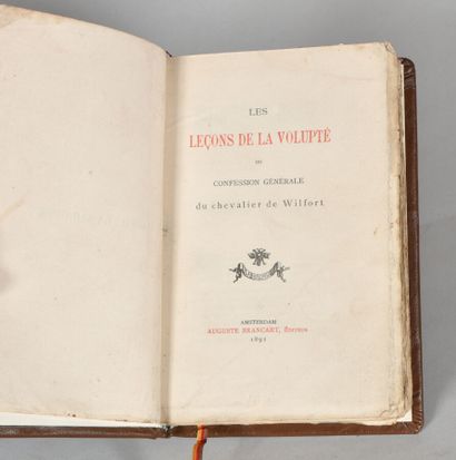 null WILFORT. THE LESSONS OF VOLUPTEERING or general confession of the Chevalier...