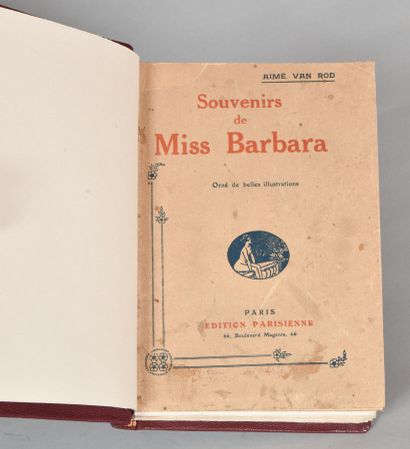 null VAN ROD Aimé. MEMORIES OF MISS BARBARA. PARIS, PARISIAN EDITION, 1913. One volume,...
