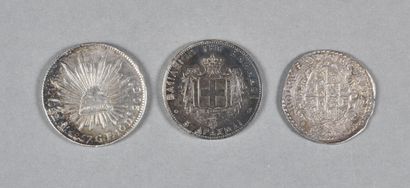 ESPAGNE- ITALIE. PHILIPPE II (1554/1598) 1/2 ducaton en argent pour Naples Rv POPULO...