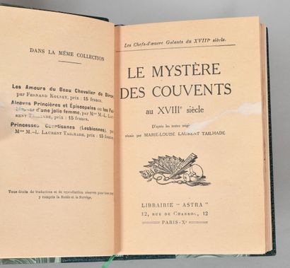 null LAURENT - TAILHADE Marie - Louise. LE MYSTÈRE DES COUVENTS AU XVIIIe SIÈCLE....