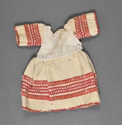 Ecru wool dress tapered (skirt and sleeves)...
