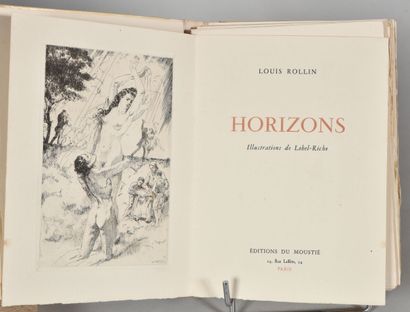 null ROLLIN Louis - LOBEL-RICHE. HORIZONS. PARIS, ÉDITIONS DU MOUSTIÉ, 1945. One...