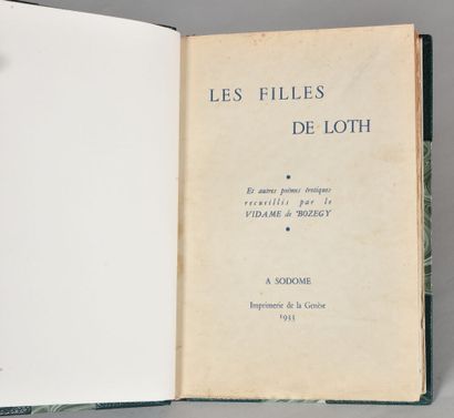 null [ANONYMOUS]. LES FILLES DE LOTH and other erotic poems collected by the Vidame...