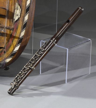 null Rosewood piccolo flute by Auguste Bonneville (1860 - 1919), Boehm system signed...