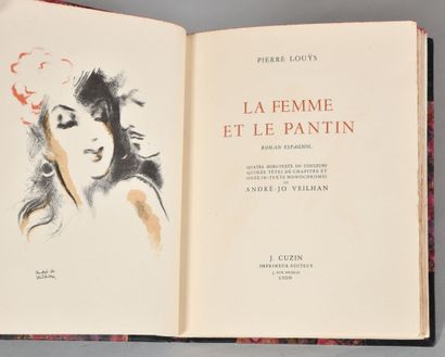 null LOUS Pierre. LA FEMME ET LE PANTIN. Roman Espagnol. LYON, CUSIN, 1946. Un volume,...