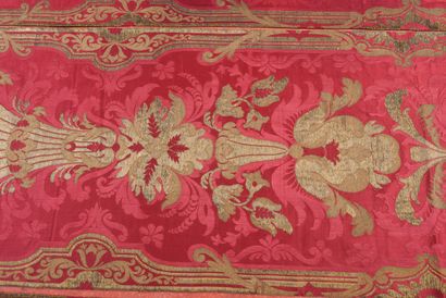 null Set of four panels of hanging in brocade, Italy, mid-nineteenth century, lampas...