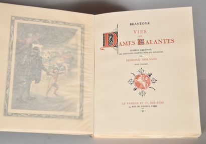 null BRANTOME. VIE DES DAMES GALANTES. PARIS, LE VASSEUR & Cie, 1935. Trois volumes,...