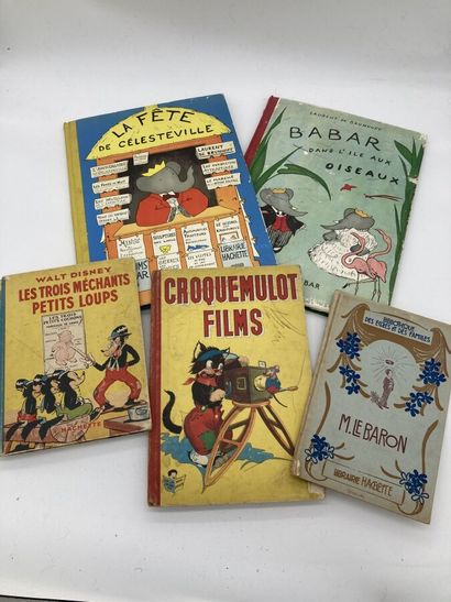 Lot de livres pour enfants dont Babar, Croquemulot...