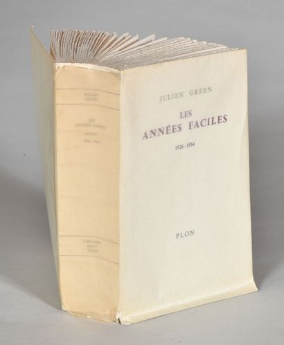 null GREEN Julien. LES ANNÉES FACILES (1926 - 1934). PARIS, PLON, 1970. Un fort volume,...