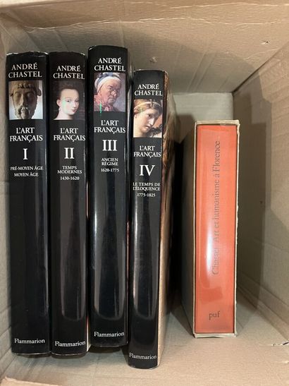 null Lot de livres d'André CHASTEL comprenant L'Art français en 4 tomes, du Pré Moyen-Age...