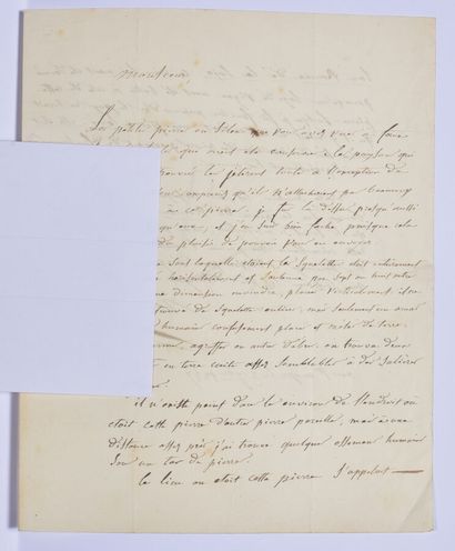 null DORDOGNE. Lettre adressée à Alexis de Gourgues. 2 pp. in-4. Adresse au dos....