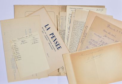 [Frédéric JOLIOT-CURIE]. 13 lettres. 1950....