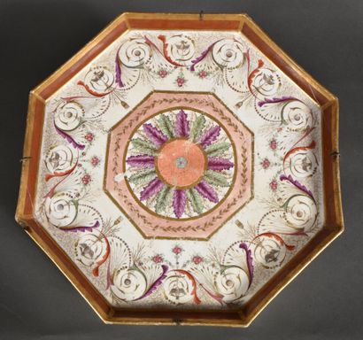 null ORLEANS Manufacture Barlois & Dabot.

Large display of octagonal form with cut...