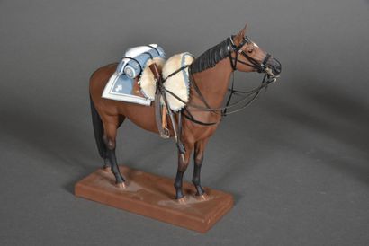 null ADRIEN VAN GERDINGE (1921-2006)

Porcelain figurine, horse of Carabinier 1°Empire....