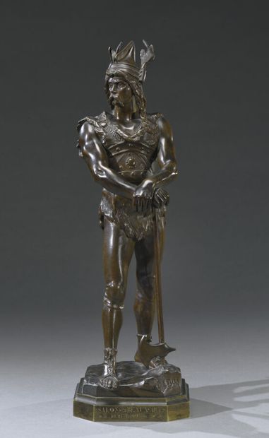 null DEBUT Marcel (1865/1933), d'après

Sculpture en bronze patinée figurant Vercingétorix.

Signée...