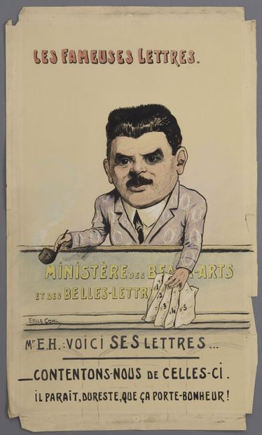 null Émile COHL (1857-1938).

Les fameuses lettres (Edouard Herriot).

Crayon et...