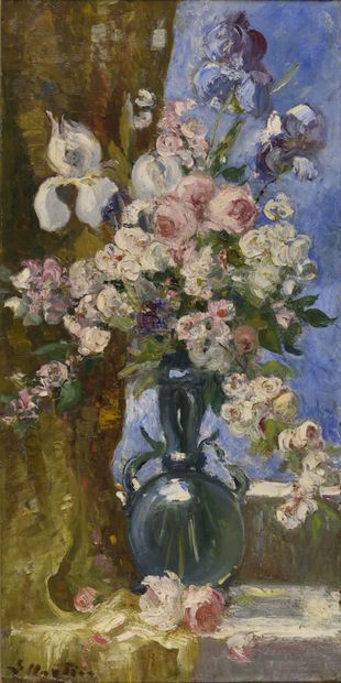 Jacques MARTIN (1844-1919). 
Roses dans un...